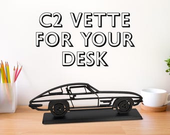C2 Corvette Model, Corvette Fan, Personalized, Custom, Decor for office and bookshelf decor for car lover and Corvette enthusiast, 1963