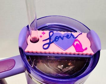 Lover-Inspired Stanley Cup Plate - 40oz Tumbler with Pastel Purple & Pink Designs