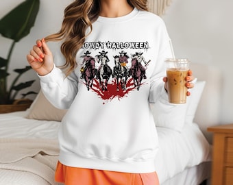 Howdy Halloween Sweatshirt, Western Cowboy Spooky Graphic Pullover, Cowgirl Shirt 2025