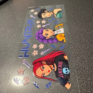Huntrix Sticker Sheet | KPop Demon Hunters Girl Group Vinyl Decals