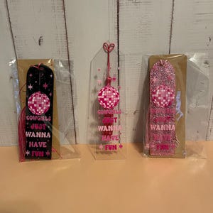 Bookmark | Disco Cowgirl Glitter Bookmark | Cowgirls Just Wanna Have Fun Pink Disco Ball Acrylic Bookmark | Western Aesthetic | Book Club