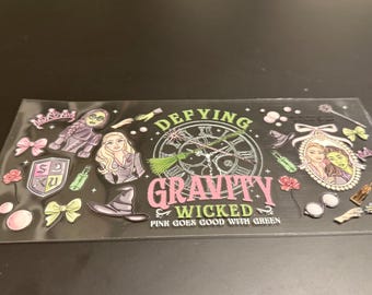 Naklejka na kubek Wicked Broadway: naklejka winylowa UVDTF – Defying Gravity, zmieniona na dobre