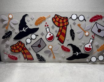 Wizard School UVDTF Tumbler Wrap: Wizard Magic Design