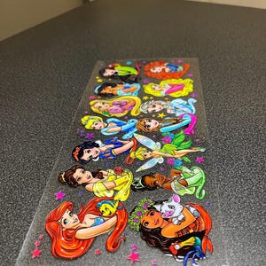 Verzauberte Prinzessinnen UV DTF Wrap - Märchen-inspiriertes Design | 16 Unzen Glasdosenverpackung | Wasserdicht und langlebig