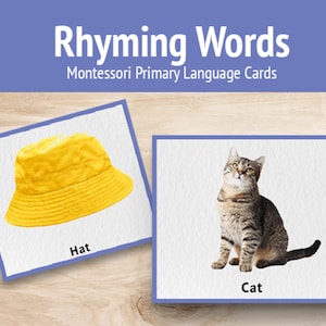 Reimende Wörter | Montessori Primärsprache Karten