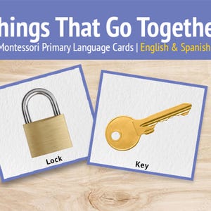 Cartes linguistiques Montessori : les choses qui vont ensemble