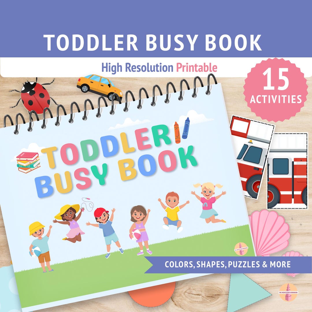 Toddler Busy Book | Printable - Etsy