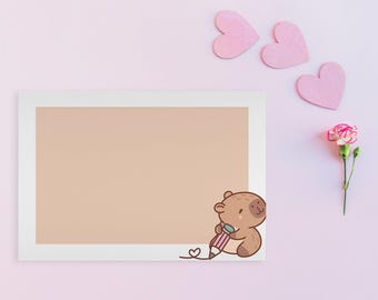 Sobres de papelería con diseño de carpincho (10 unidades)