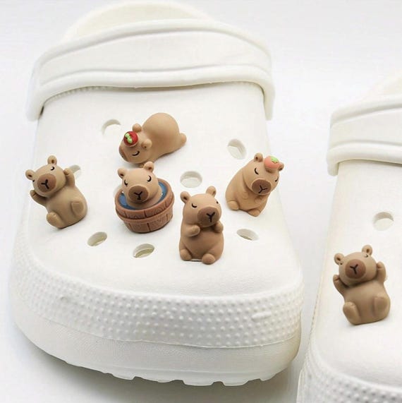 5pcs 3D Capybara Shoe Charms – Cute Animal Accessories for  display picture 2