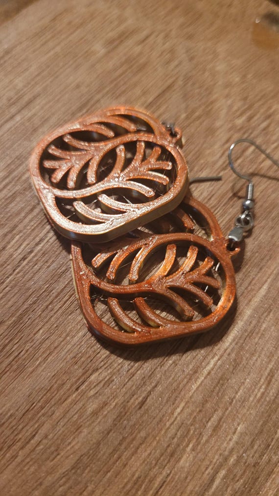 3D Printed Statement Earrings: Floral, Cross & Nature Designs