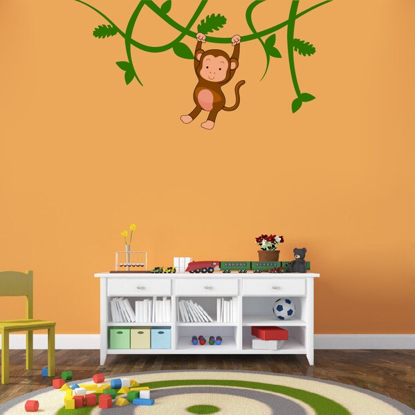 Monkey Vine Decal Etsy