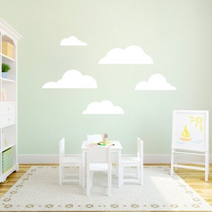 Fluffy Clouds Wall Decals: Kids Nursery Decor
