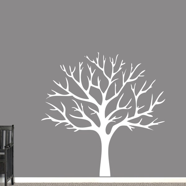 Winter Tree Decal, Tree with no Leaves Wall Mural, Stick Tree for Family Pictures Wall Sticker, Select Size & Color