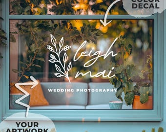 Custom Business Logo Window Decal, Vinyl Company Logo Wall Sign for Office, Storefront Window Sticker for Business, Commercial Signage