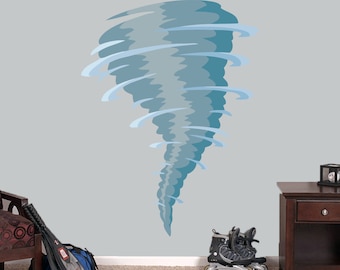 Tornado Wall Decal: Sports Mascot Mural Sticker, Custom Size & Color