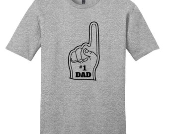 Number One Dad Foam Finger Unisex T-Shirt, Funny Father's Day Men's Graphic T-Shirt