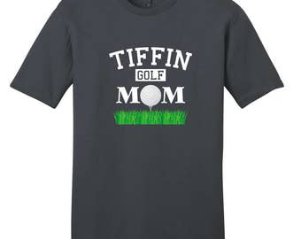 Custom Golf Mom Basic Unisex T-Shirt, Personalized Sports Shirt, Golfing Parent Apparel