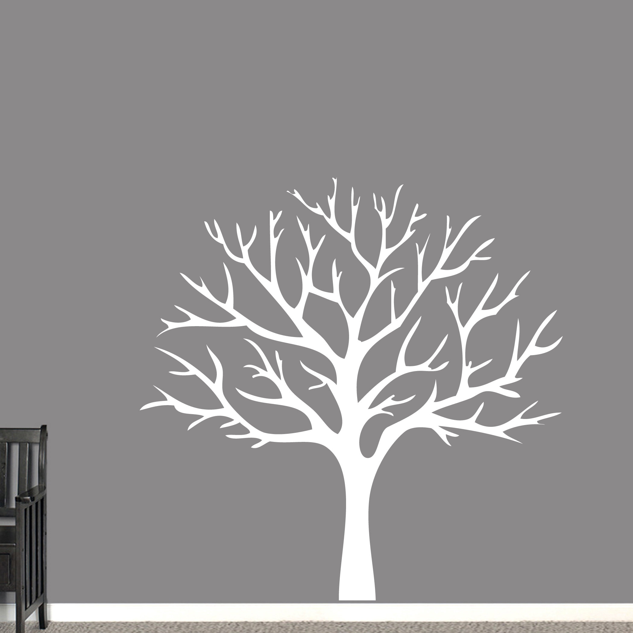 Winter Tree Decal, Tree With No Leaves Wall Mural, Stick Tree for Family  Pictures Wall Sticker, Select Size & Color 