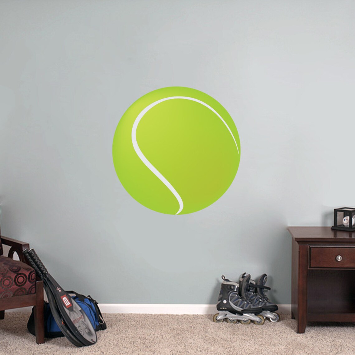 Tennis Ball Wall Decal Printed Sports Balls Stickers for Wall - Etsy
