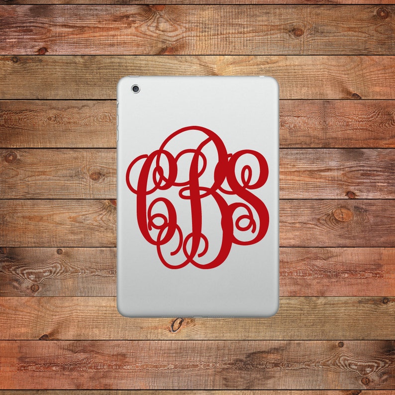Custom Fancy Monogram Device Decal Decorative Art Decor | Etsy