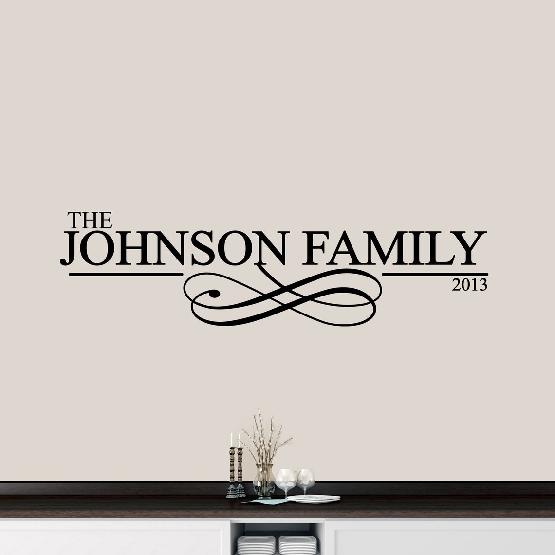 Custom Family Name Decal for Wall or Sign Personalized Family Etsy