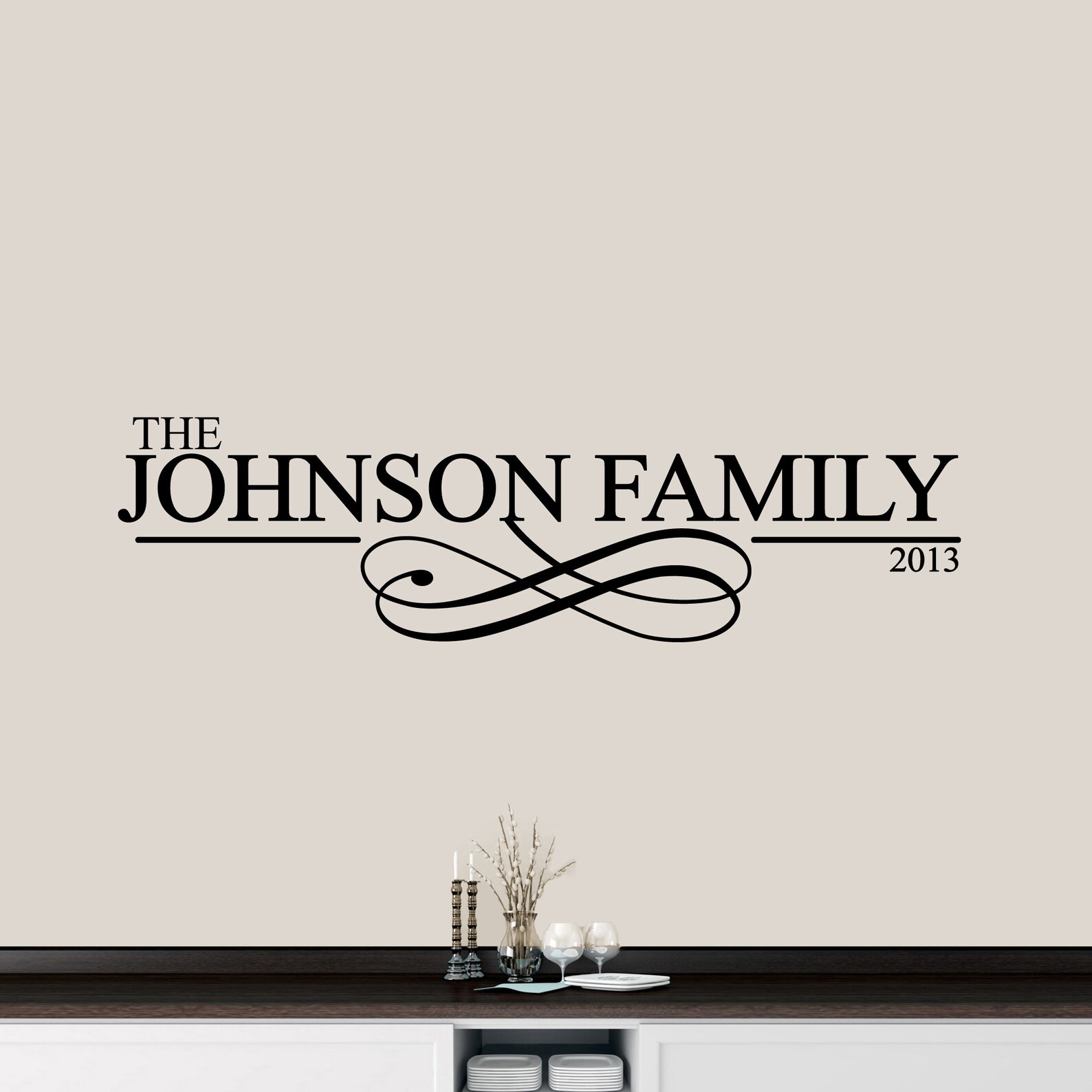 Custom Family Name Decal for Wall or Sign Personalized Family Etsy