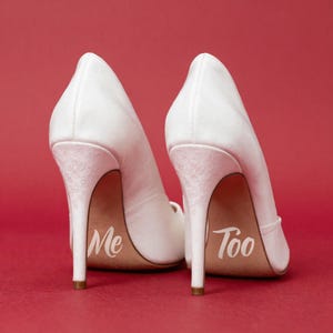 Me Too Wedding Shoe Decals - Bride and Groom Shoe Picture Stickers image 2