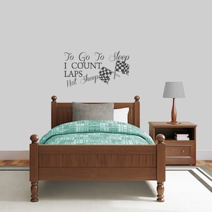 Racing Nursery Wall Decal: Laps Not Sheep, Checkered Flags