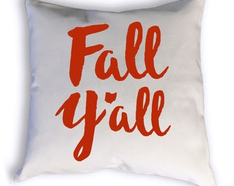 Ohio Fall Y'all Pillow - Home Decor Ohio Seasonal Living Room and Bedroom Accessories