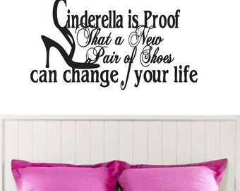 A New Pair Of Shoes Can Change Your Life Wall Decal Decorative Art Decor Sticker For Bedroom Bathroom Entryway Select Your Size & Color