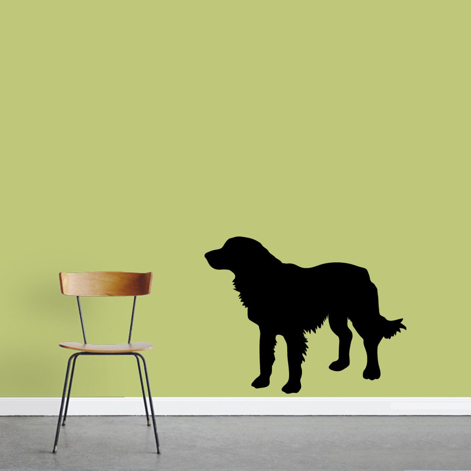 Golden Retriever Dog Silhouette Wall Decal Decorative Art Etsy