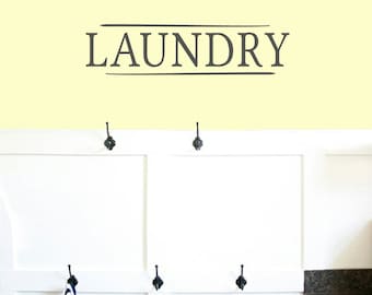 Laundry Wall Decal, Laundry Door Label Sticker for Home Decor