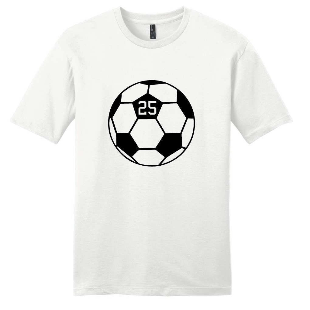 Custom Soccer Ball T-Shirt: Personalized Team Number Tee