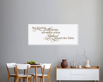 The Fondest Memories Decal for Wall or Sign, Kitchen Décor, Sticker DIY for Dining Room Family Room