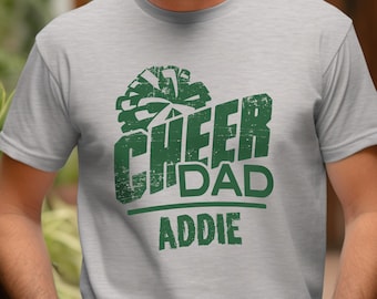 Custom Name Cheer Dad Adult Basic Unisex T-Shirt