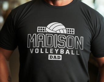 Personalized Volleyball Dad T-Shirt: Custom Team Jersey Gift