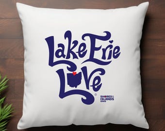 Lake Erie Love - Ohio Shores and Islands - Pillow