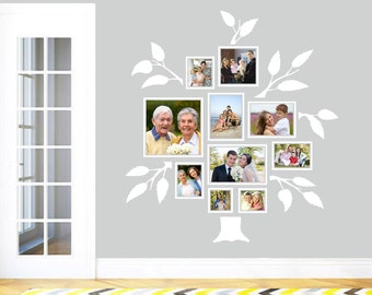 Family Tree Wall Decal, DIY Photo Mural Sticker