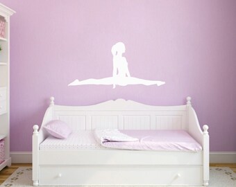 Gymnast Doing The Splits Wall Decal Decorative Art Decor Sticker For Nursery Kids Room Bedroom Classroom Studio Select Your Size & Color