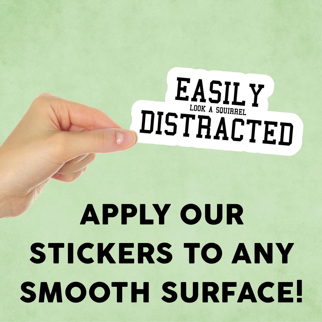 Disoriented Stickers Easily Distracted Mini Sticker Decal for Tumbler / Device / Laptop ...