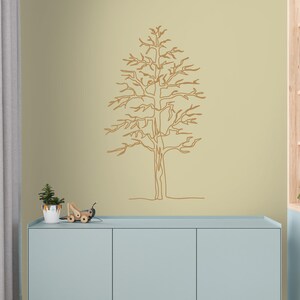 Sketch Tree Wall Decal - Bare Style Mural, Nursery Kids Room Decor