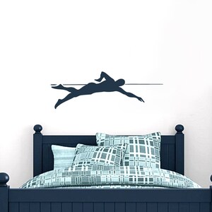 Swimmer Wall Decal, Swimming Sports Room Wall Mural, Swimmer Gift image 3