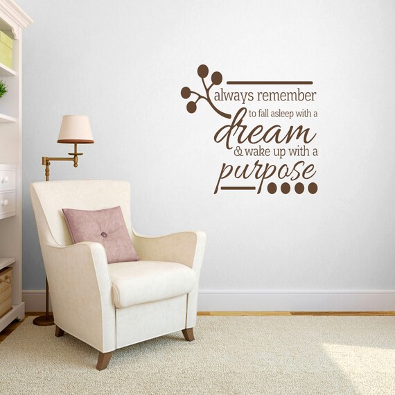Wake With A Purpose Bedroom Wall Decal Decorative Art Decor - Decorative Wall Decals For Bathroom Wake With A Purpose Bedroom Wall Decal Decorative Art Decor - Decorative Wall Decals For Bathroom