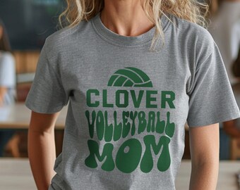 Custom Volleyball Mom T-Shirt: Personalized Team Mascot Shirt