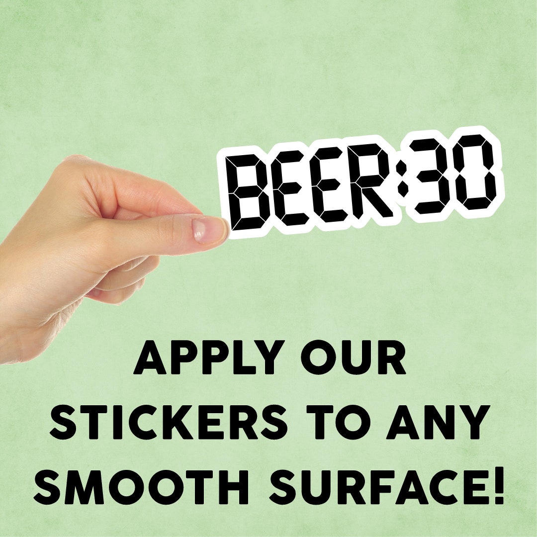 Beer :30 Mini Sticker Decal for Tumbler / Device / Laptop / iPad ...