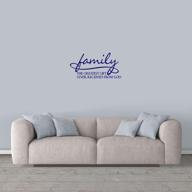 Family Wall Decal Decorative Art Decor Sticker for Family Room Etsy