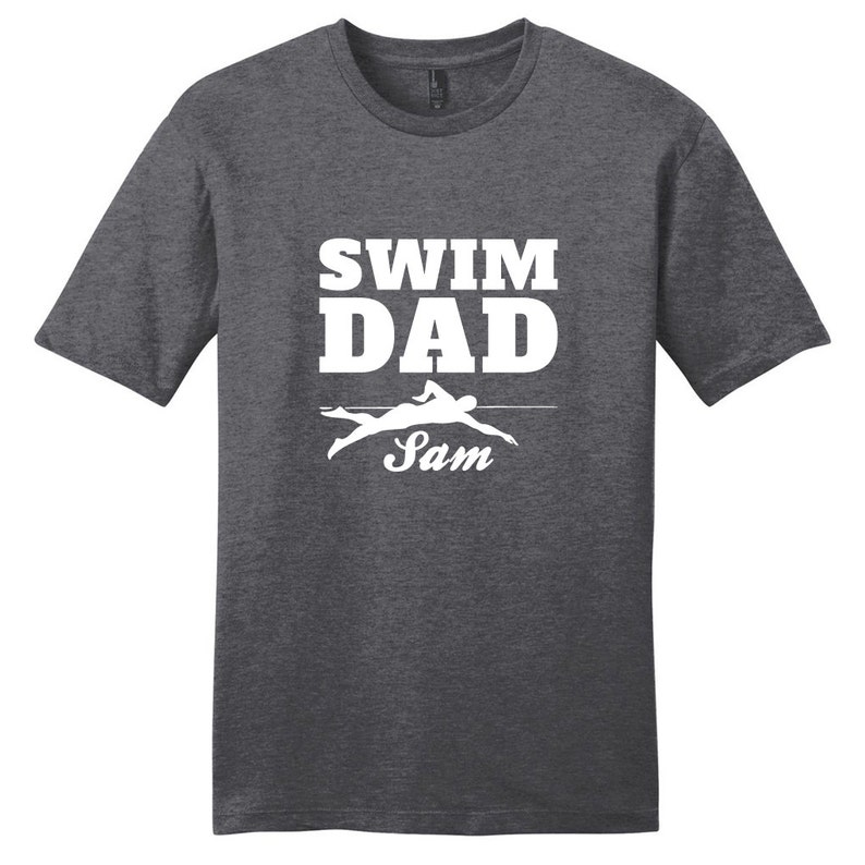 Custom Swim Dad Men/'s Personalized Sports T-Shirt