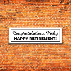 Happy Retirement Banner, Business Office, Retirement Party Signs and Decor