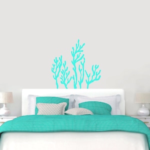 Coral Reef Wall Decal Under the Sea Sticker for Indoor Outdoor Use Custom Size Color