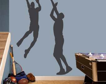 Basketball Players Wall Decal, Basketball Shooter Sticker for Locker Room